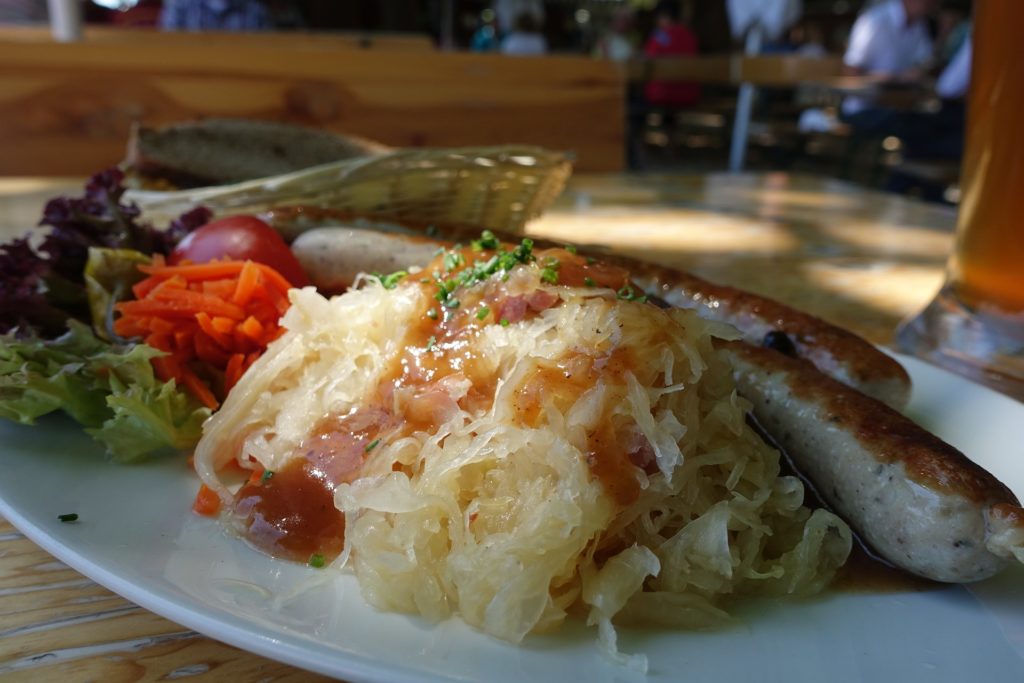Sauerkraut is high in fiber which will help fill you up