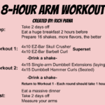 8-hour arm workout infographic